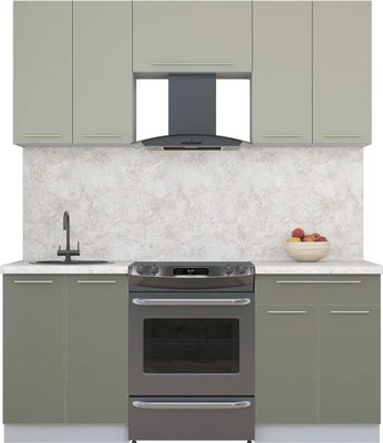 Кухонный гарнитур Интерлиния Мила Пластик 1.8 А - фото