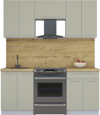 Кухонный гарнитур Интерлиния Мила Пластик 1.8 А - фото