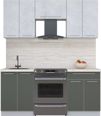 Кухонный гарнитур Интерлиния Мила Пластик 1.8 А - фото