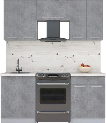 Кухонный гарнитур Интерлиния Мила Пластик 1.8 А - фото