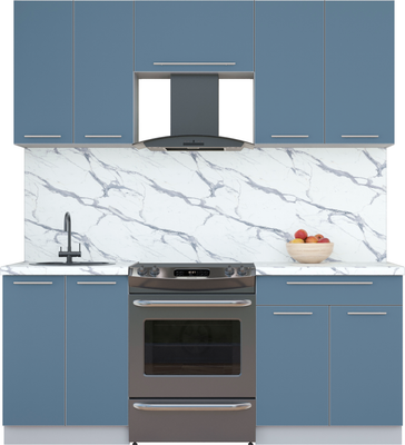 Кухонный гарнитур Интерлиния Мила Пластик 1.9 А - фото