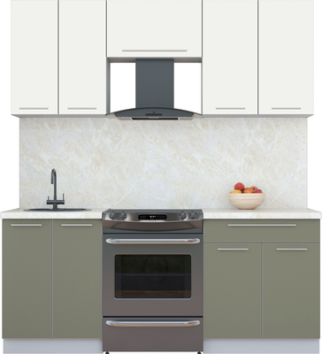 Кухонный гарнитур Интерлиния Мила Пластик 1.9 А - фото