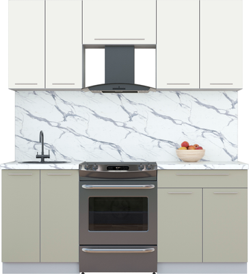 Кухонный гарнитур Интерлиния Мила Пластик 1.9 А - фото