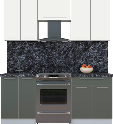 Кухонный гарнитур Интерлиния Мила Пластик 1.9 А - фото