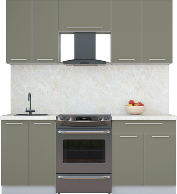 Кухонный гарнитур Интерлиния Мила Пластик 1.9 А - фото