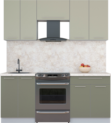 Кухонный гарнитур Интерлиния Мила Пластик 1.9 А - фото