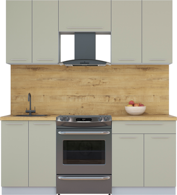 Кухонный гарнитур Интерлиния Мила Пластик 1.9 А - фото