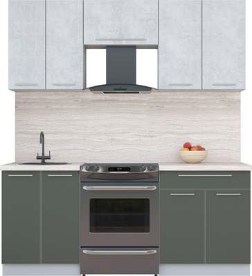 Кухонный гарнитур Интерлиния Мила Пластик 1.9 А - фото