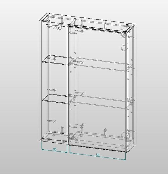 Шкаф с зеркалом для ванной Garda 01.105.600L