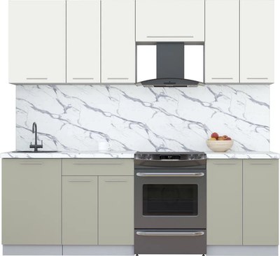 Кухонный гарнитур Интерлиния Мила Пластик 2.3 А - фото