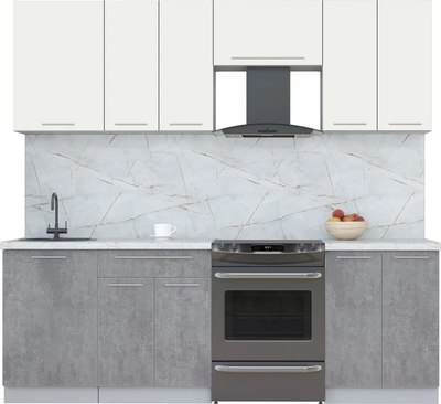 Кухонный гарнитур Интерлиния Мила Пластик 2.3 А - фото