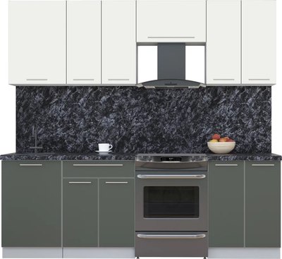 Кухонный гарнитур Интерлиния Мила Пластик 2.3 А - фото