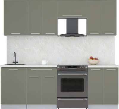 Кухонный гарнитур Интерлиния Мила Пластик 2.3 А - фото