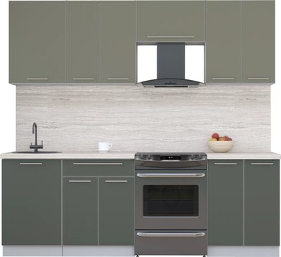 Кухонный гарнитур Интерлиния Мила Пластик 2.3 А - фото