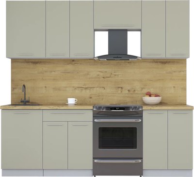 Кухонный гарнитур Интерлиния Мила Пластик 2.3 А - фото