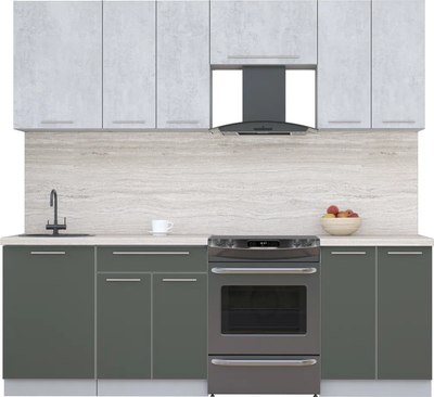 Кухонный гарнитур Интерлиния Мила Пластик 2.3 А - фото