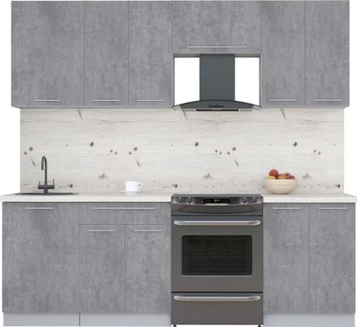 Кухонный гарнитур Интерлиния Мила Пластик 2.3 А - фото