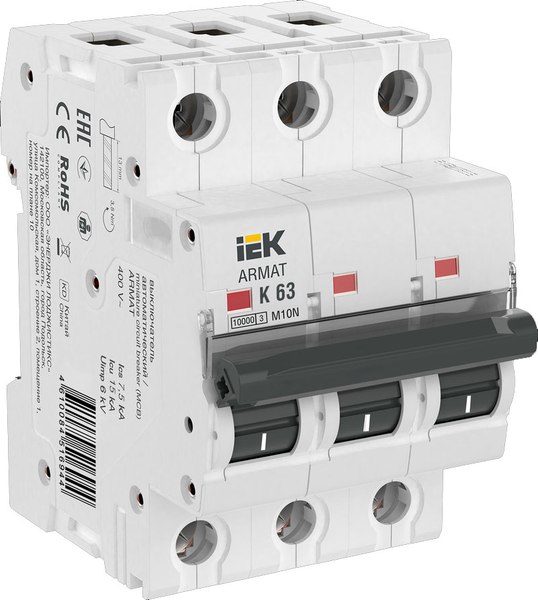 Выключатель автоматический IEK AR-M10N-3-K063 - фото