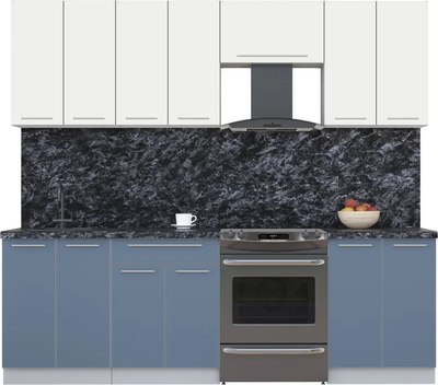 Кухонный гарнитур Интерлиния Мила Пластик 2.4 А - фото