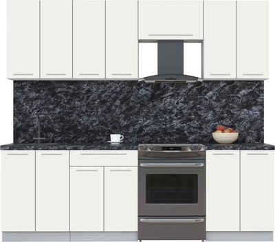 Кухонный гарнитур Интерлиния Мила Пластик 2.4 А - фото