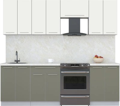 Кухонный гарнитур Интерлиния Мила Пластик 2.4 А - фото