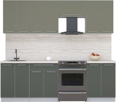 Кухонный гарнитур Интерлиния Мила Пластик 2.4 А - фото