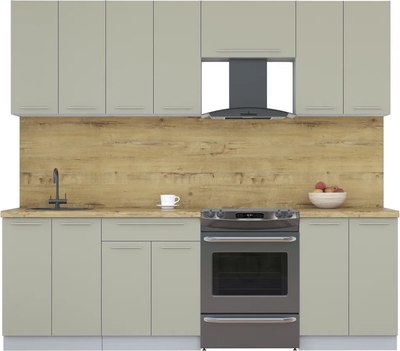 Кухонный гарнитур Интерлиния Мила Пластик 2.4 А - фото
