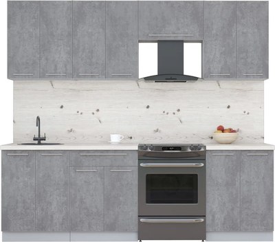 Кухонный гарнитур Интерлиния Мила Пластик 2.4 А - фото