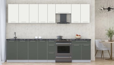 Кухонный гарнитур Интерлиния Мила Пластик 3.1 А