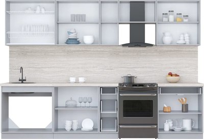 Кухонный гарнитур Интерлиния Мила Пластик 3.1 А
