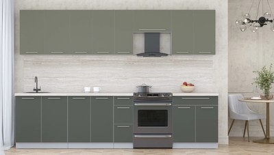 Кухонный гарнитур Интерлиния Мила Пластик 3.1 А