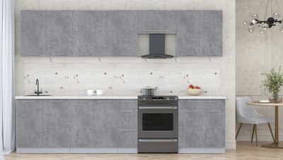 Кухонный гарнитур Интерлиния Мила Пластик 3.1 А