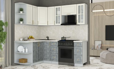 Кухонный гарнитур Интерлиния Мила Шато 1.5x2.1 LV