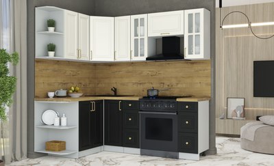 Кухонный гарнитур Интерлиния Мила Шато 1.5x2.1 LV