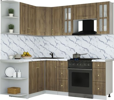 Кухонный гарнитур Интерлиния Мила Шато 1.5x2.1 LV - фото