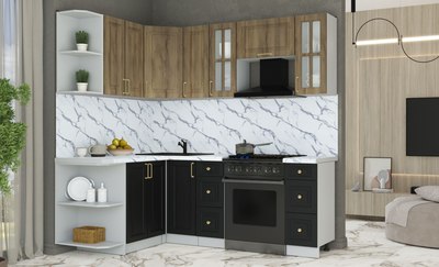 Кухонный гарнитур Интерлиния Мила Шато 1.5x2.1 LV