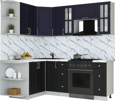 Кухонный гарнитур Интерлиния Мила Шато 1.5x2.1 LV - фото