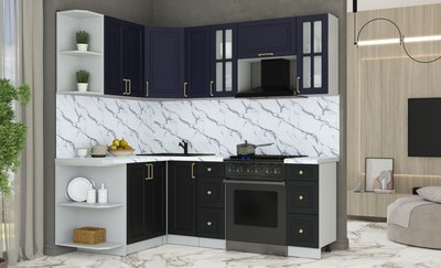 Кухонный гарнитур Интерлиния Мила Шато 1.5x2.1 LV