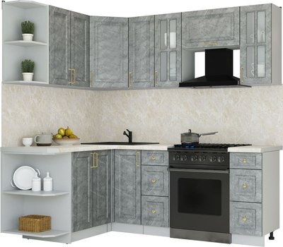 Кухонный гарнитур Интерлиния Мила Шато 1.5x2.1 LV - фото