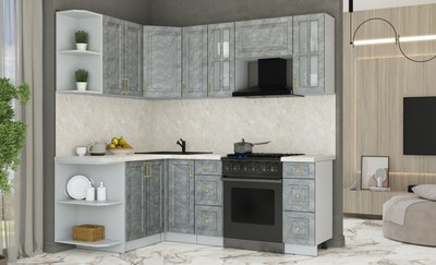 Кухонный гарнитур Интерлиния Мила Шато 1.5x2.1 LV