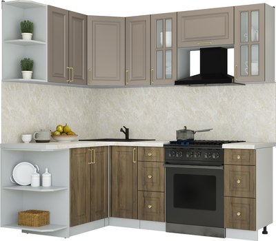 Кухонный гарнитур Интерлиния Мила Шато 1.5x2.1 LV - фото