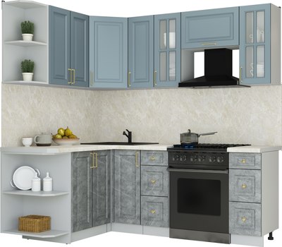 Кухонный гарнитур Интерлиния Мила Шато 1.5x2.1 LV - фото