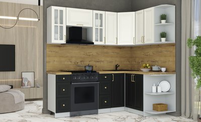 Кухонный гарнитур Интерлиния Мила Шато 1.5x2.1 PR