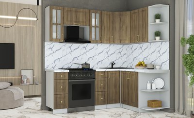 Кухонный гарнитур Интерлиния Мила Шато 1.5x2.1 PR