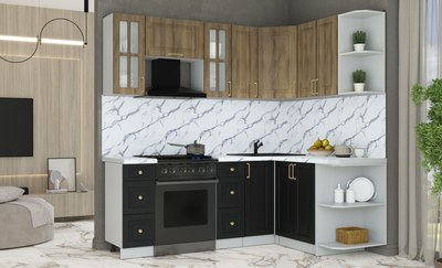 Кухонный гарнитур Интерлиния Мила Шато 1.5x2.1 PR