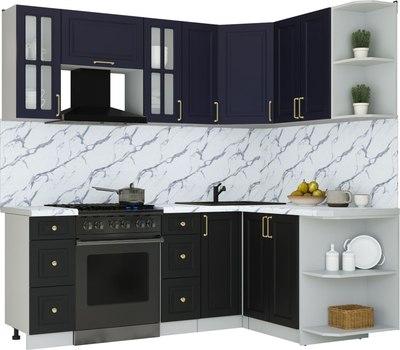 Кухонный гарнитур Интерлиния Мила Шато 1.5x2.1 PR - фото