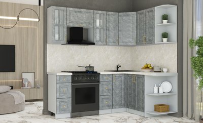 Кухонный гарнитур Интерлиния Мила Шато 1.5x2.1 PR