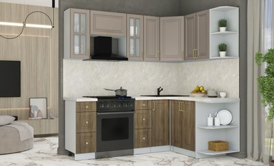 Кухонный гарнитур Интерлиния Мила Шато 1.5x2.1 PR