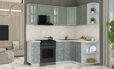 Кухонный гарнитур Интерлиния Мила Шато 1.5x2.1 PR