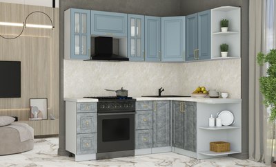 Кухонный гарнитур Интерлиния Мила Шато 1.5x2.1 PR